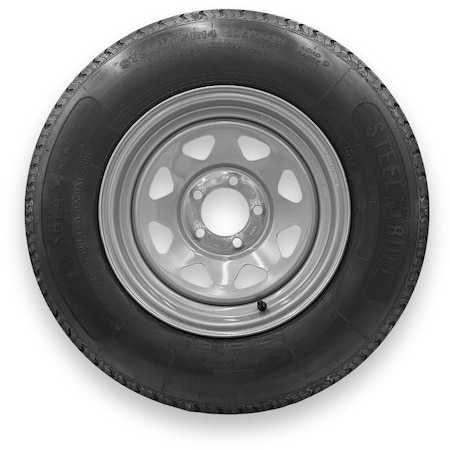 Steelbull - Steel Master ST205/75R14 8 Ply 5 On 4.5 Bolt, Silver Wheel Assemblies 599357SBSIL