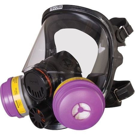 Honeywell North Full Facepiece Respirator, 7600 Series, Silicone, Threaded, Includes Speaking Diaphragm, S 760008AS