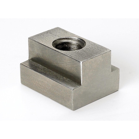 Morton Stainless Steel Incomplete-Thread T-Slot Nut, 3/8in-16 Thread Size, 7/16in Table Slot, 1/2in Height TN-05SS
