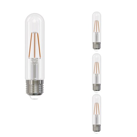 Bulbrite LED Filament 5W, Dimmable T9 Bulbs, Clear Glass, E26 Base, 2700K, 500 Lm, 4PK 862872