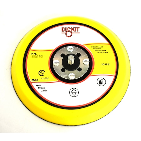 Diskit CND Pads Abrasive Sanding Pad 60590-CD: Firm, 6", Hook, 0 Hole, Low Profile MADE IN USA 60590-CD