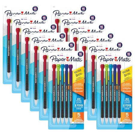 Paper Mate Write Bros Mechanical Pencil, 0.7mm, Assorted, 60PK 2105731