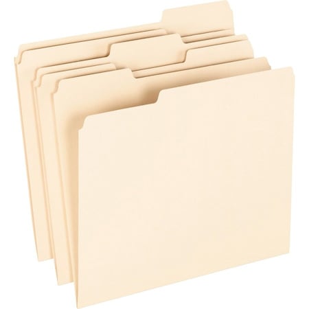Tops Business Forms Pendaflex, EARTHWISE BY 100% RECYCLED MANILA FILE FOLDERS, 1/3-CUT TABS, LETTER SIZE, 100PK 74520