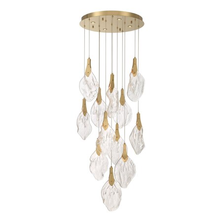 Euf Jateo, Chandelier, 16-Light, 24", Gold, Clear Glass 50102-020