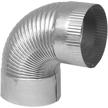 Imperial Corrugated Elbow, 6 in Connection, 30 Gauge, Galvanized GV0327-C