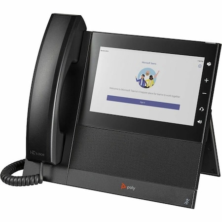 Hp Poly CCX 600 IP Phone - Corded - Corded/Cordless - Wi-Fi, Bluetooth - Desktop - Black 82Z84AA