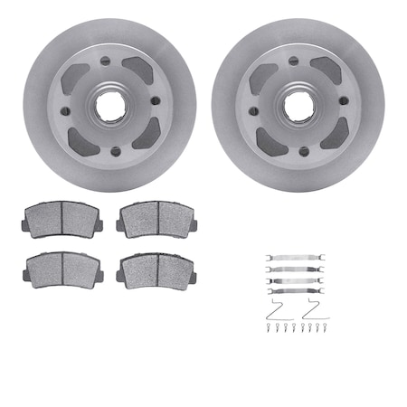 Dynamic Friction Co DFC Brake Rotor with 5000 Brake Pads and Hardware Kit 6512-80050