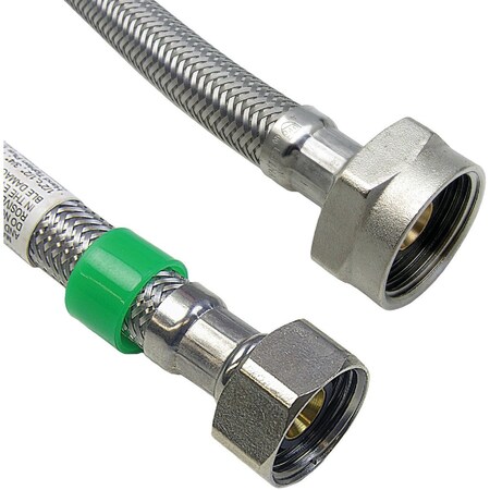 Westlake Pipe & Fittings 1/2'' IPSx7/8'' BCx20'' L Braided SS Flex Line Toilet Connector 10-0821