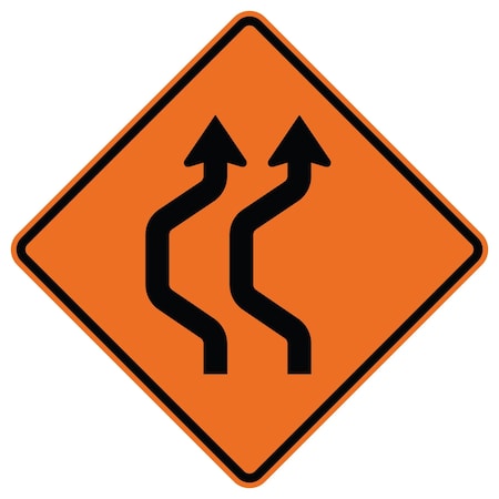 Sign Solutions Usa Traffic Sign, 48 in Width, Aluminum Sign, Diamond DUS12WZO4848W24-1aL