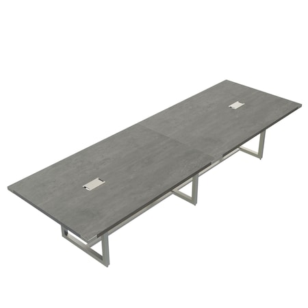 Mirella Conference Table, Steel Frame, Silver MRS12SGY