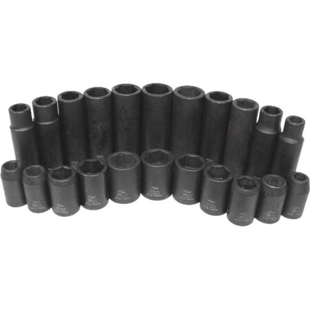 K-Tool International 3/4" Drive, 1-7/16" Size, SAE Socket, 6 Points, Deep 6Pt, 3/4"Dr, 1-7/16 KTI-34246