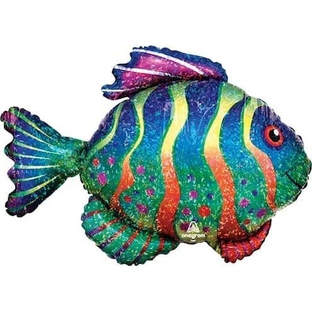 Loonballoon FISH Under the Sea Luau Beach Tropical Ocean Party 33 Inch Colorful Fish Holographic Balloon B01FTXP21O-AtoZ