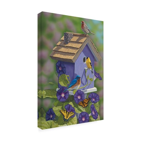 Trademark Fine Art Outdoor Canvas Art - Jeff Hoff 'Primarys Butterflies' Wall Art for Patios, or Gardens GRL01705-OC1624WR