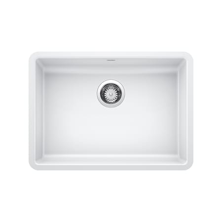 Blanco Precis SILGRANIT 25in ADA Single Bowl Undermount Kitchen Sink - White 442542
