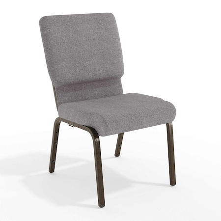 Flash Furniture Gray Fabric Church Chair, PK4 4-XU-CH-60096-BEIJING-GY-GG