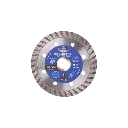 Century Drill & Tool Diamond Pro Saw Turbo Rim Blade 75450