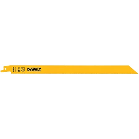 Dewalt Reciprocating Saw Blade, L:12, TPI:18, PK5 DW4822