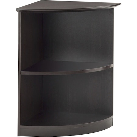 Mayline Round Corner Bookcase, Medina Qrtr, Mocha MVBQ2LDC