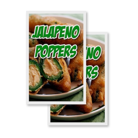 Signmission Jalapeno Poppers, Vinyl Decals Only 24 Inch x 36 Inch, Vinyl Decal, 2PK DSB-2436-2PACK-Jalapeno Poppers