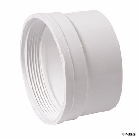Plastic Trends NDS Schedule 35 4 in. Hub each X 4 in. D FPT PVC Pipe Adapter 1 pk 4P11
