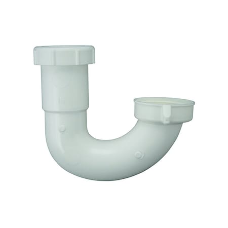 Plumb Pak J-Bend, 1-1/2 x 1-1/2, 1-1/2 x 1-1/4 in, Slip, Plastic, White PP66-2W