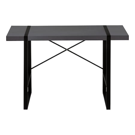 Homeroots 49" Gray and Black Computer Desk 489982