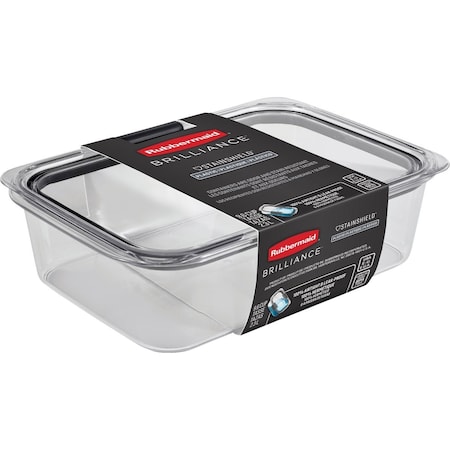 Rubbermaid Brilliance 9.6 C. Clear Rectangle Food Storage Container 2183415