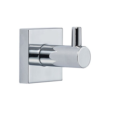 Geo 2" x 2-1/8" Modern Single Robe Hook Polished Chrome Finish GBA-EMSRH-PC