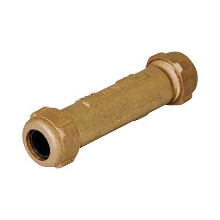 Everflow Compression Coupling Fitting with Packing Nut, Brass, 5" Length 1/2" BRCL0012-NL