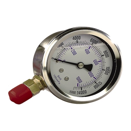 Williams Williams Facedia.meter Liq Gauge, 4", 1/4" NTPF JHW8G04W