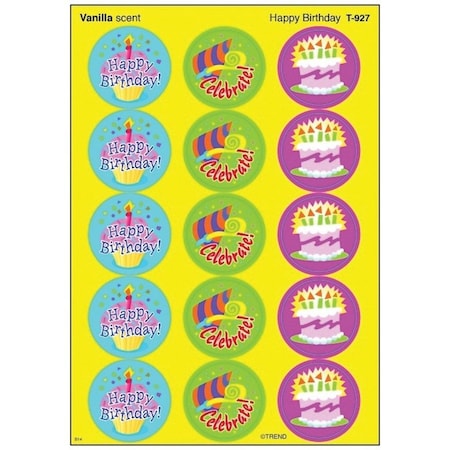 Trend Enterprises Happy Birthday/Vanilla Stinky Stickers®, PK360 T927