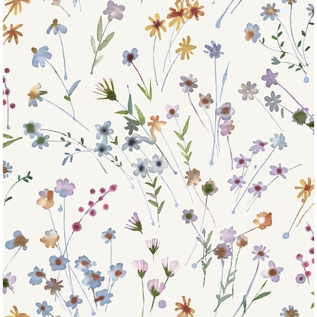 Advantage Heidi Peach Watercolor Florals Wallpaper 2980-26175