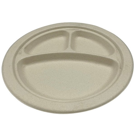 Zoro Select Disposable Fiber Plate, 9 in, Ivory, PK500 EPL-93-PF