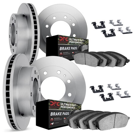 Dynamic Friction Co DFC Brake Rotor- Heavy Duty Brake Pad includes Hardware 6414-40003