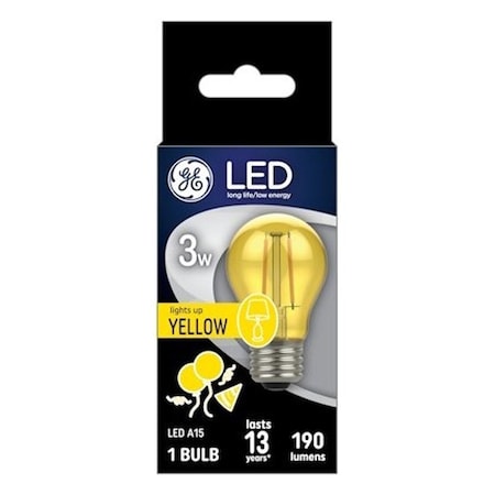 Ge LED Bulb, A15 Lamp, 25 W Equivalent, Medium Lamp Base, Warm White Light, 2700 K Color Temp 93116860