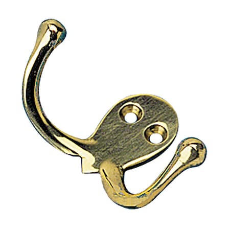 Sea-Dog Double Coat Hook - Cast Brass 671510-1
