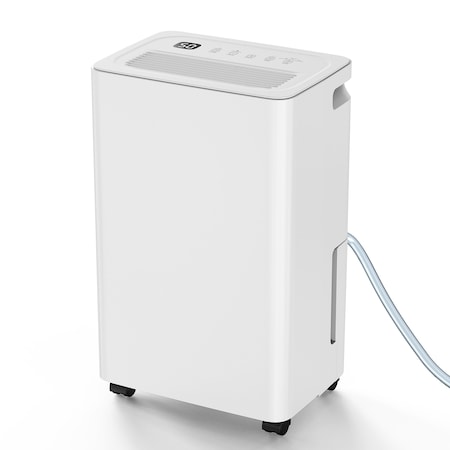Edendirect 30 pt. 2,000 sq. ft. Dehumidifier in White with Drain Hose, 0.42 Gal. Bucket, 41dB for Bedroom,  ZR-D1026
