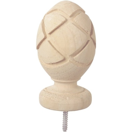 Upf UFP Post Top, 6-1/4 in H, Pineapple, Pine, White 106092