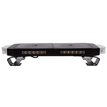 Putco Light Bar, 16 Inch Length; Full Bar; Roof Mount; Tri-Color Strobe LED; Amber/ White And Blue; Clear 950216