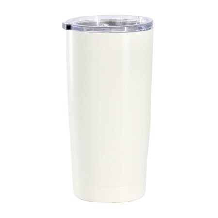 Gibson Home Marina 18oz Stainless Steel Thermal Tumbler with Acrylic Lid in Cream 142740.01