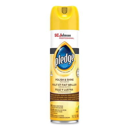 Pledge Furniture Polish, Lemon, 14.2 oz, Aerosol 301168