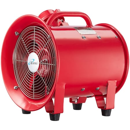 Iliving Red Explosion Proof 10 in. 350-Watt, 1943 CFM Ventilation Floor Fan ILG8EF10EX