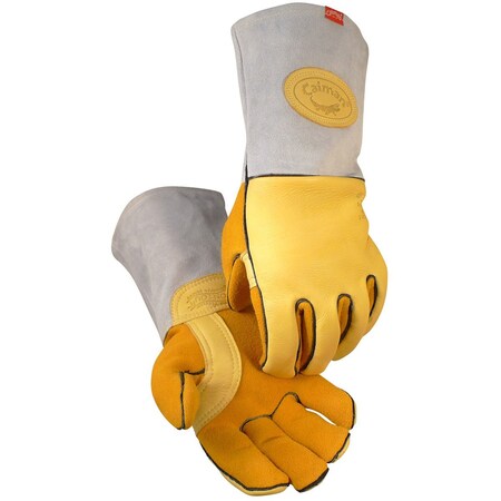 Caiman Elk Grain MIG/Stick Welder's Glove with Unlined Palm and FR Wool Lined Back 1485-6