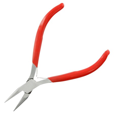 Multicomp Pro Pliers, Box Joint, Snipe Nose, Smooth Jaw, Comfortable Insulated Grips, Stainless Steel, 4.72in. L MP012507