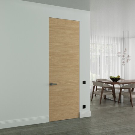 Sartodoors Hidden Door, Planum 0010 Natural Veneer Concealed Metal Frame 32" x 96" Right-hand Outswing PLANUM0010MF-SHP-32x96-RH-O