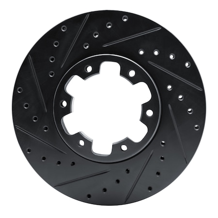 Dynamic Friction Co DFC Brake Rotor - Drilled and Slotted - Black 633-67084L