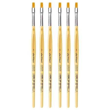 Da Vinci JUNIOR Synthetics Student Brush, Synthetic, Tempera, Flat, Series 304, Size 4, 6PK VA-304_4