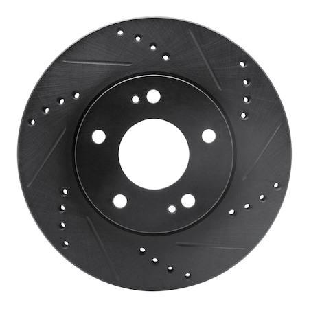 Dfc Premium Black Drilled & Slotted Brake Rotor, Disc Brake Rotor, 633-72034R