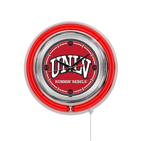 Holland Bar Stool Co University of Nevada Las Vegas Double Neon 15" Clock (UNLV) Clk15UNevLV