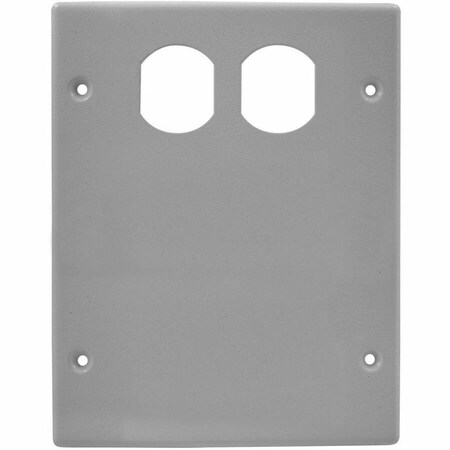 Hubbell Wiring Device-Kellems Cover Plate Raceway, HBL6750 Series, 6-3/4 in W, 0.2 in H, 5.43 in L, Gray HBL6747BXXGY